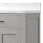 Lexora Home Abbey 30" Single Bathroom Vanity in White Oak with 2 cm White Carrara Marble Top and Rectangular Sink, , large