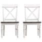 Emerald Home Furnishings Mountain Retreat Side Chair in Dark Mocha and Antique White (Set of 2), , large