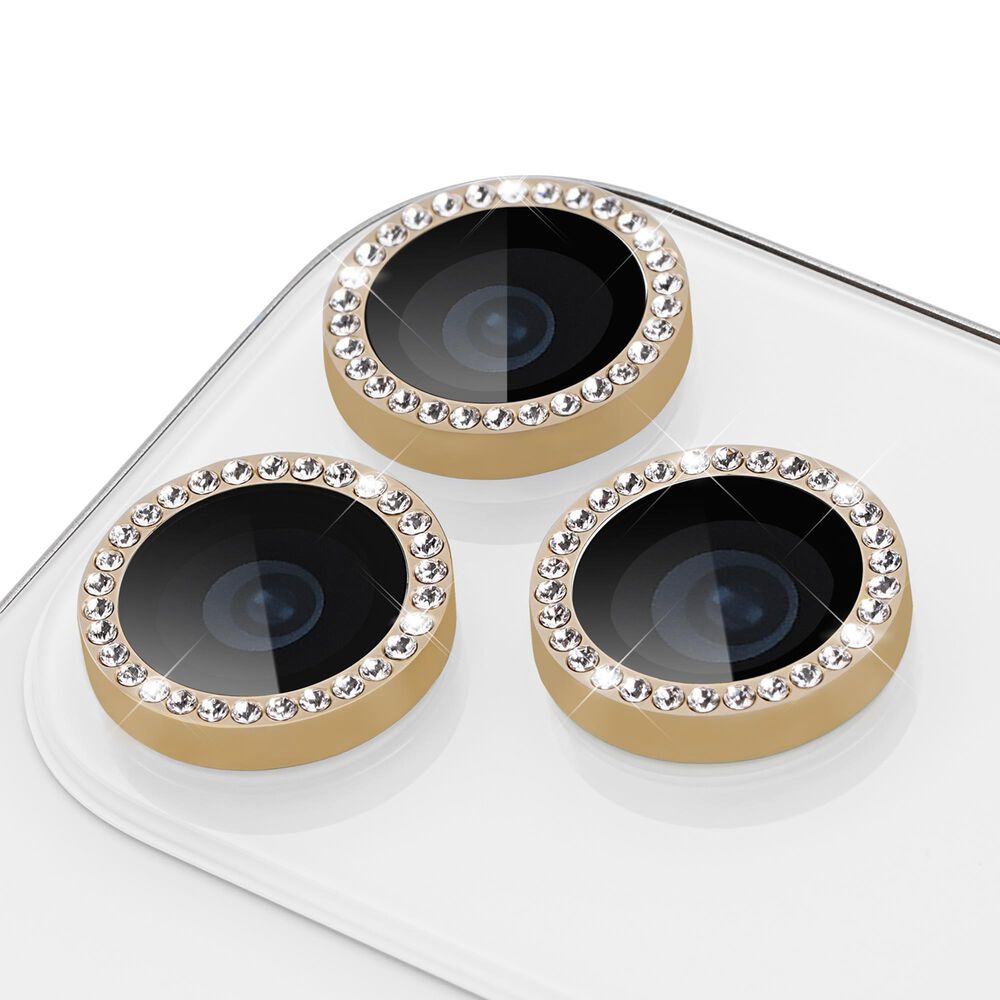 Kate Spade Aluminum Ring Camera Lens Glass Protector for Apple iPhone 17 Pro/17 Pro Max Set in Stone Gold, , large