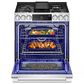 LG Studio 30" Smart Slide-in Dual Fuel Range with 5 Burners in Stainless Steel, , large