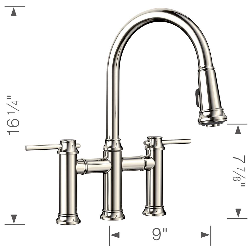 Blanco Empressa Pull-Down Faucet in Polished Nickel, , large