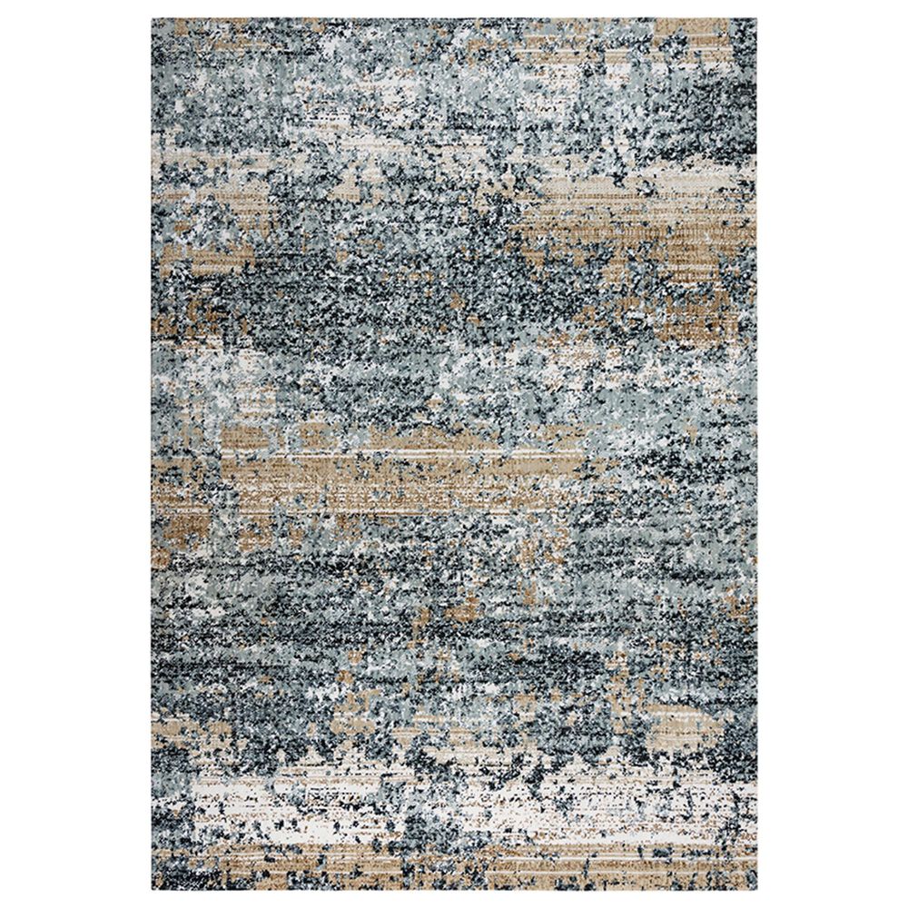RIZZY Elite 10" x 13" Light Gray and Brown Area Rug, , large