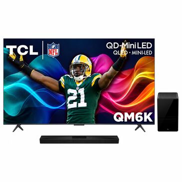 TCL 85" Class QM6K Series 4K UHD HDR QD-Mini LED - Smart Google TV with Q Class 5.1.2 Channel Soundbar System in Black, , large
