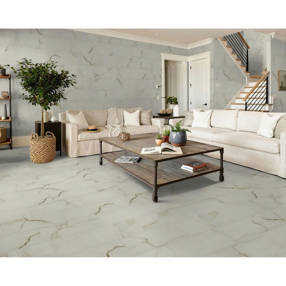 Shaw Astoria Oyster 24" x 48" Polished Porcelain Tile, , large