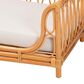 Baxton Studio Kierra Rattan Pet Bed with Removable Cushion in Honey, , large