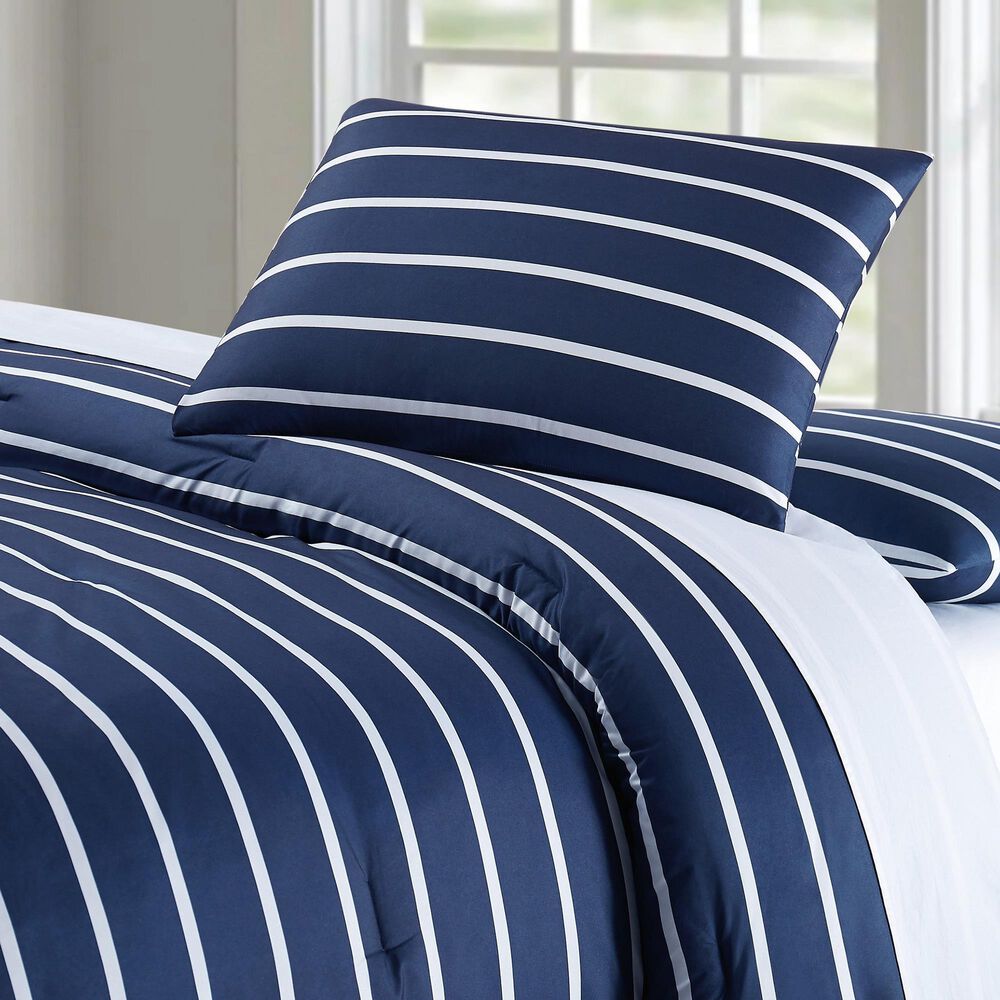 Pem America Truly Soft Maddow 3-Piece King Comforter Set in Navy, , large