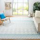 Safavieh Tulum 10" x 13" Ivory and Turquoise Area Rug, , large
