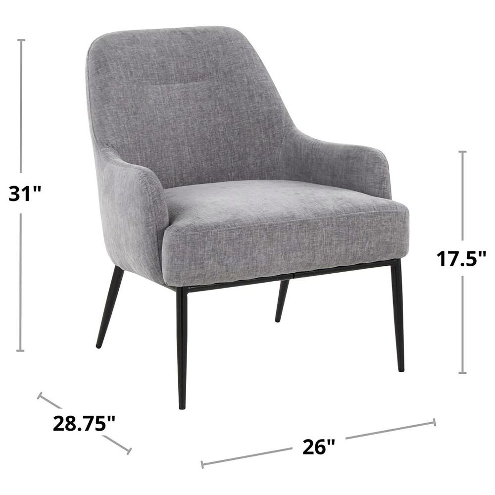 Lumisource Marcel Accent Chair in Light Grey, , large
