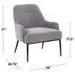 Lumisource Marcel Accent Chair in Light Grey, , large
