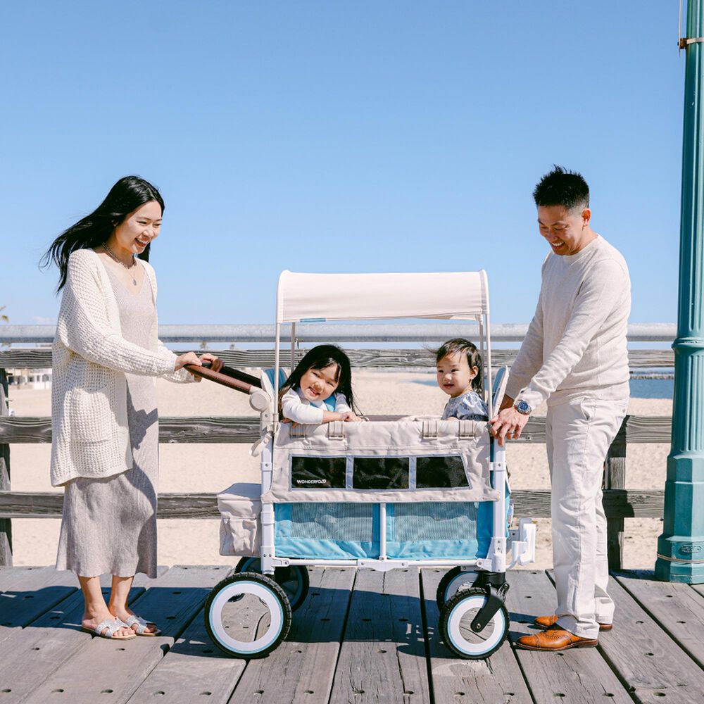 Wonderfold Volkswagen 2-Seater Stroller Wagon in Bondi Blue, , large