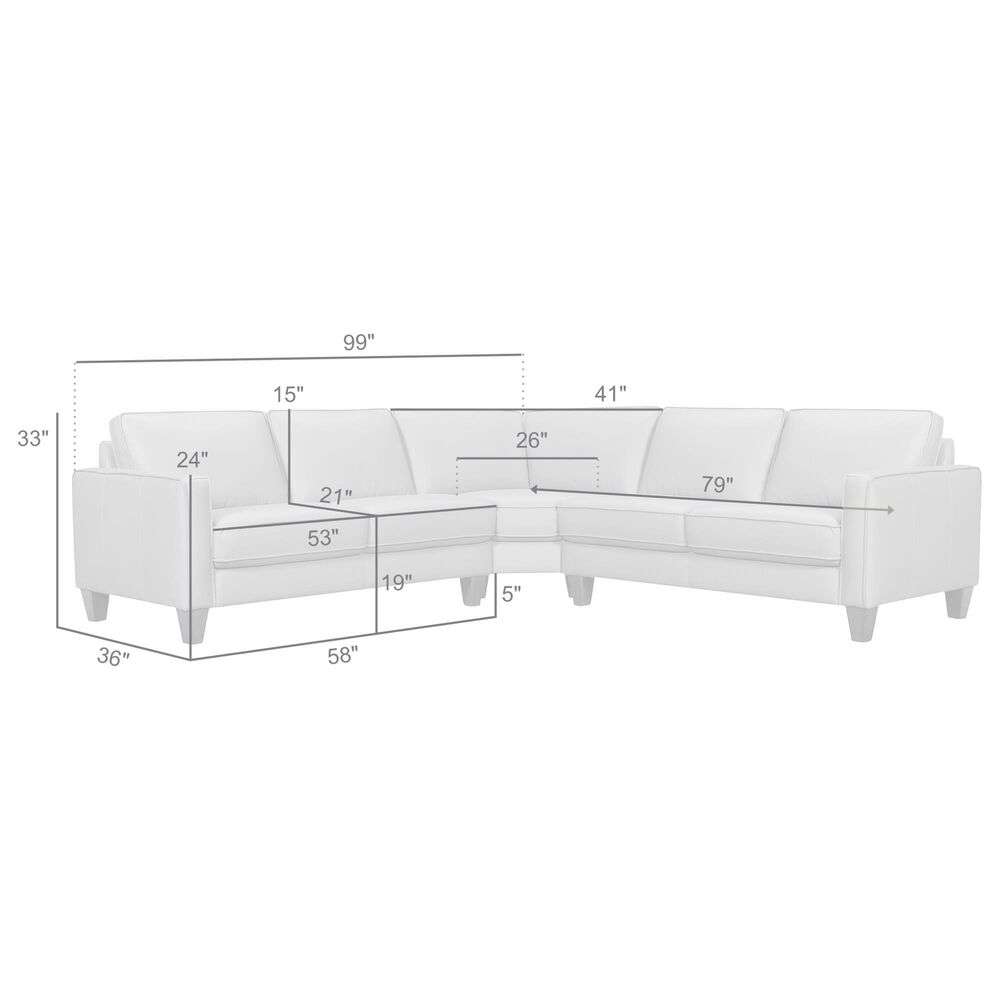 Blue River Summit 3-Piece Stationary Sectional in Greige | NFM