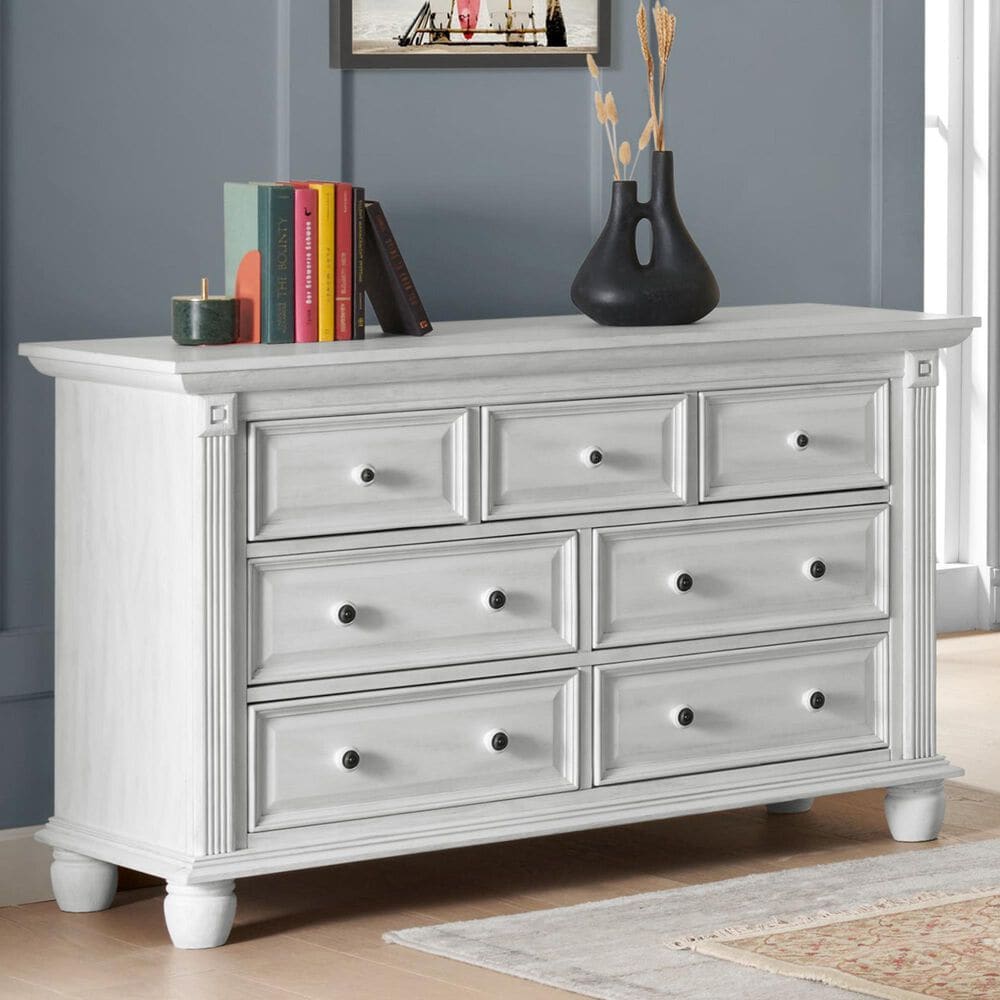 Oxford Baby London Lane 7-Drawer Dresser in Vintage White, , large