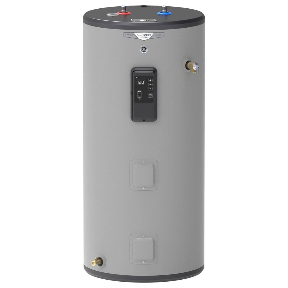 GE Appliances 50-Gallon Smart Short Electric Water Heater in Gray, , large