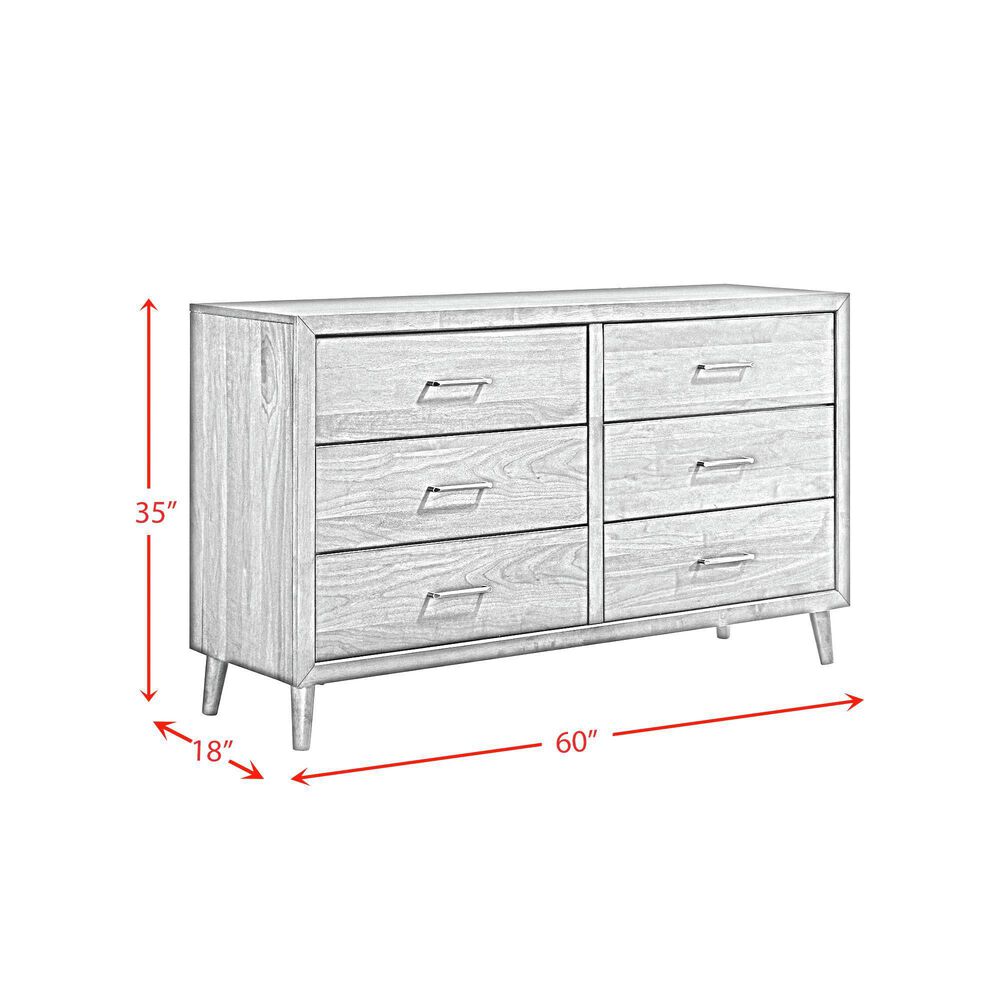 Mayberry Hill Malibu 6-Drawer Dresser in Walnut, , large