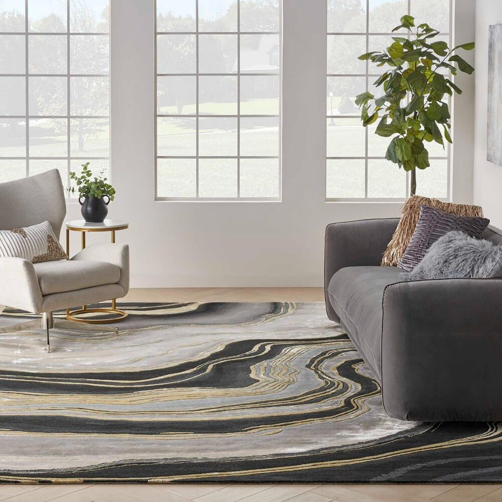 Nourison Prismatic 9&#39;9&quot; x 13&#39;9&quot; Charcoal Grey Area Rug, , large