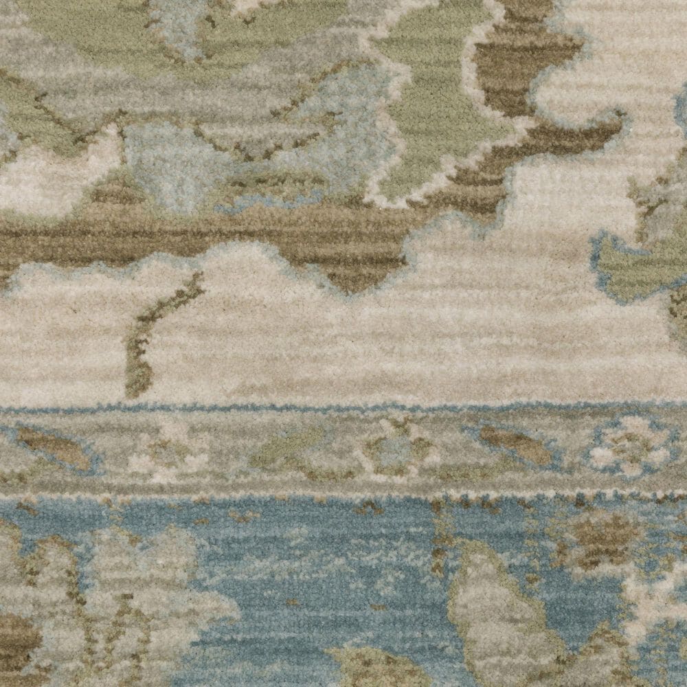 Oriental Weavers Maeve MAE10 Beige and Blue 2&#39;3&quot; x 7&#39;6&quot; Runner, , large