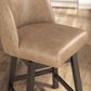 Ashley Neymorton 24.13" Swivel Counter Stool in Dark Grayish Brown, , large