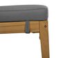 Hearth and Haven 5-Piece Outdoor Wooden Dining Set with U-Leg Table and Cushioned Chairs in Gray, , large