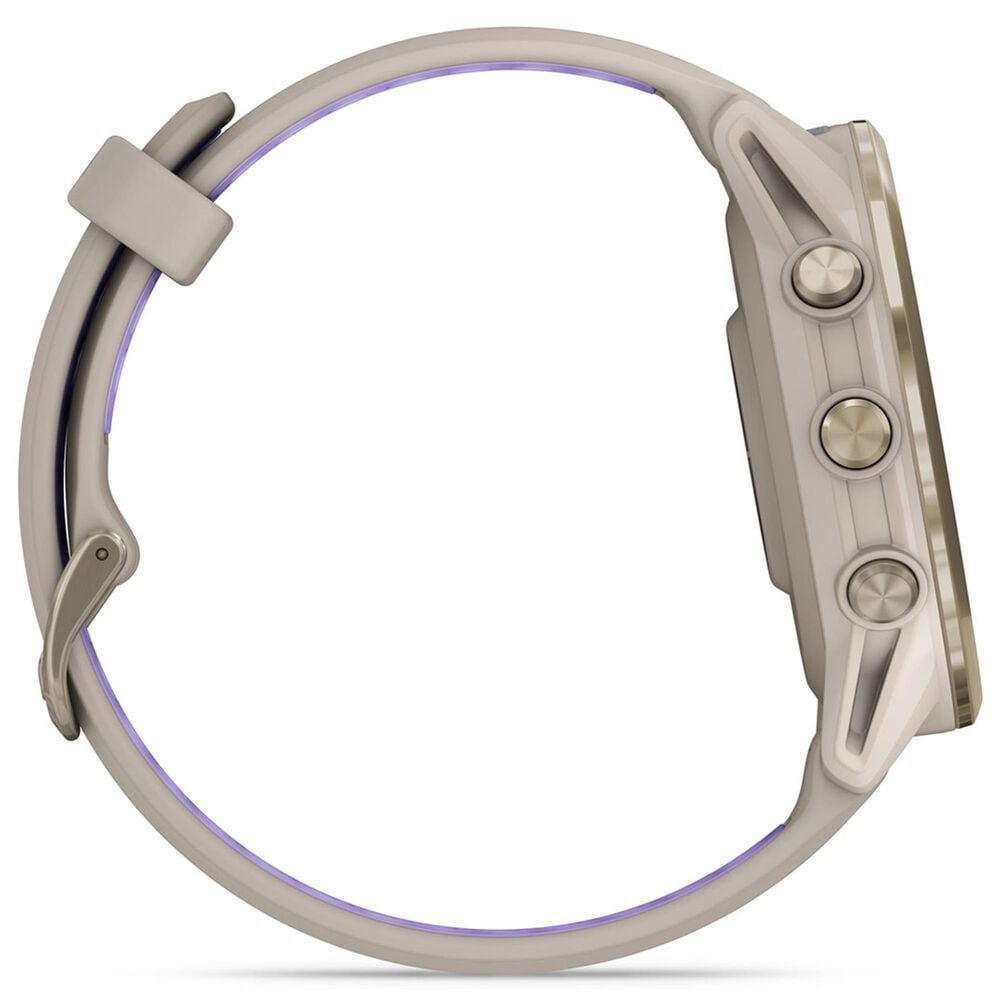 Garmin Forerunner 970 47 mm Soft Gold Titanium Case with French Gray and Translucent Indigo Band, , large