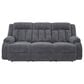 Ashley Observation Power Reclining Sofa with Drop Down Table in Steel Velvet, , large