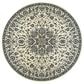 Oriental Weavers Marina 1248W 7"10" Round Ivory and Navy Area Rug, , large