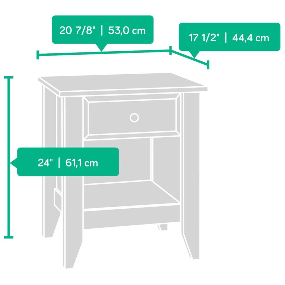 Sauder Shoal Creek 1 Drawer Nightstand in Jamocha, , large