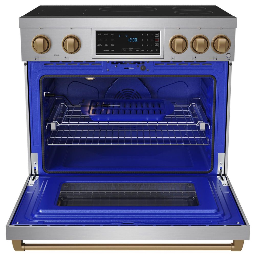 Thor Kitchen Gordon Ramsay 6 Cu. Ft. Professional Induction Range with Bronze Handle Kit in Stainless Steel, , large