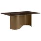 COASTER Edson 5-Piece Rectangular Dining Set in Golden Bronze and Black, , large