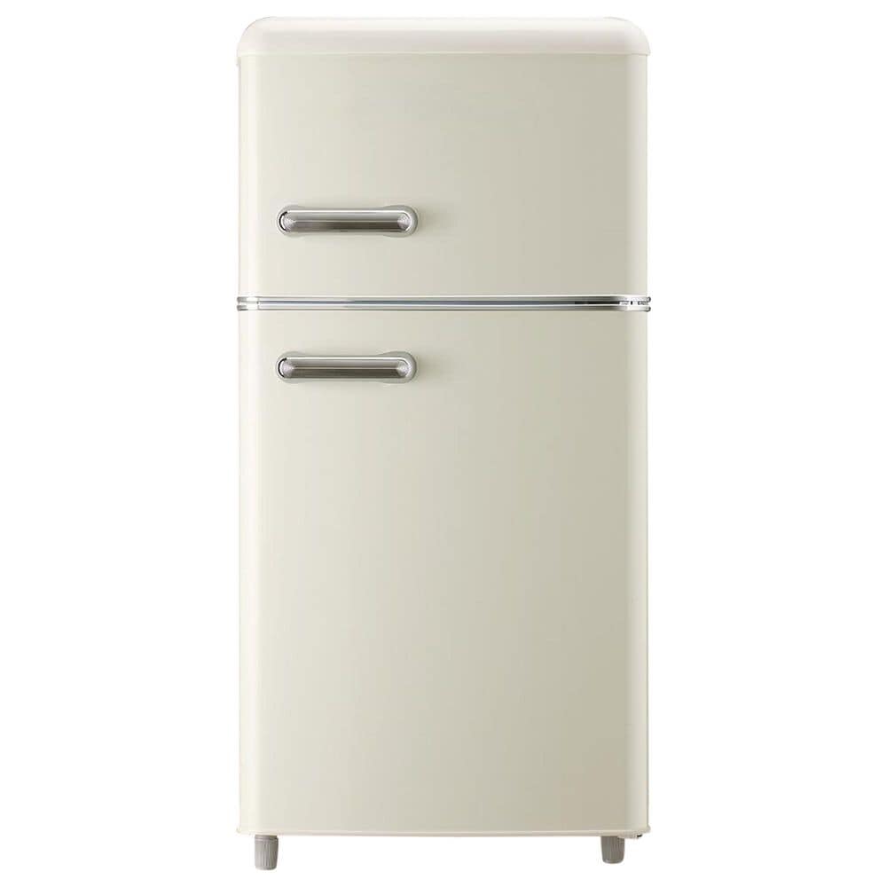 HOMLUX 3.5 Cu. Ft. Top Freezer Refrigerator with Dual Doors and Adjustable Shelves in White, , large