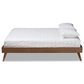 Baxton Studio Lissette Full Platform Bed Frame in Walnut Brown, , large