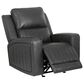 Linon Home Decor Izaiah Power Glider Recliner in Grey, , large