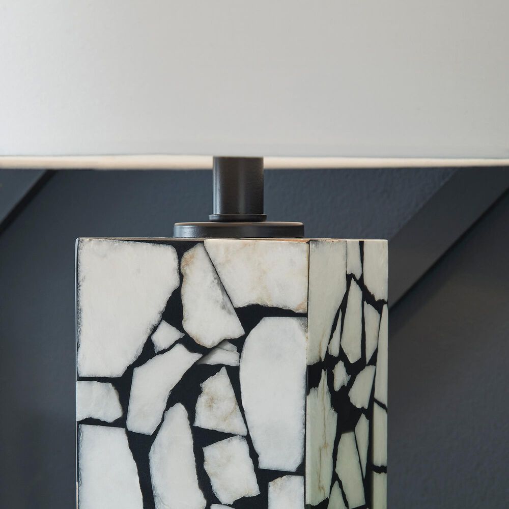 Ashley Macaria Table Lamp in White and Black, , large