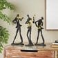 Maple and Jade 3-Piece Musician Abstract Decorative Sculpture Set in Matte Black and Gold, , large
