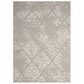 Nourison Damask DAS03 2"3" x 3"9" Ivory and Grey Area Rug, , large