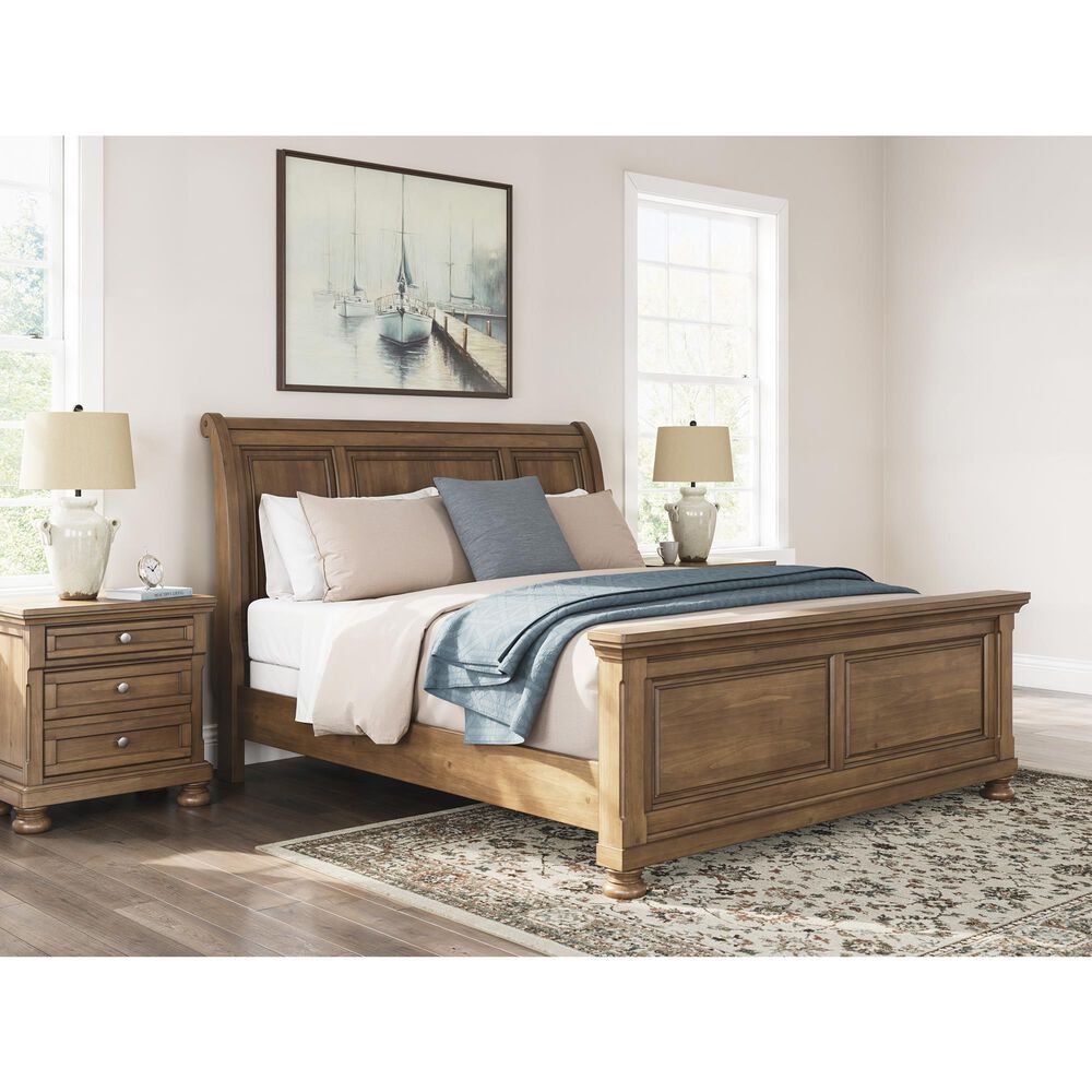 Ashley Feddinger King Sleigh Bed in Chestnut Brown, , large