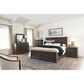 Napa Furniture Design Grand Louie Queen Storage Bed in Ebony and Wheat, , large