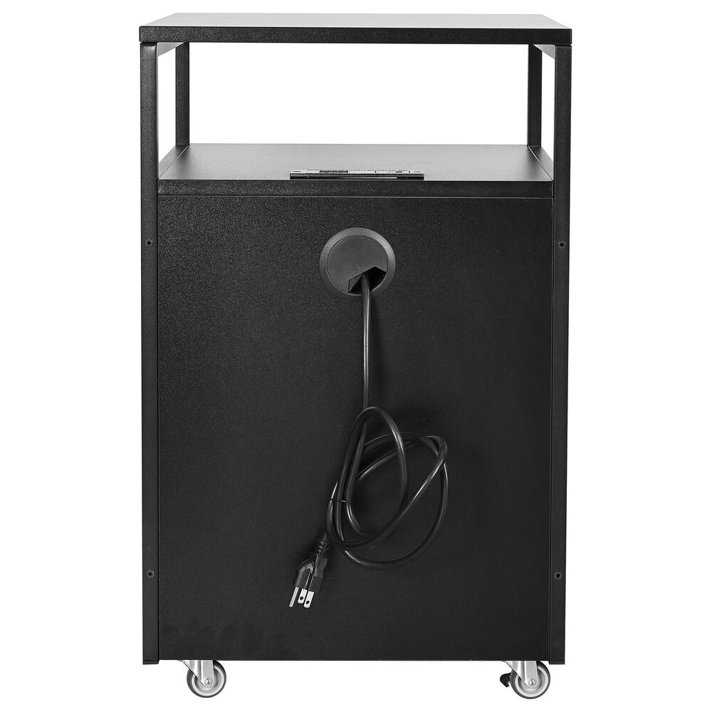 Rta Products Llc Modern Rolling File Cabinet with USB Charging Ports and Power Outlet in Black, , large