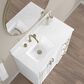 37B Lucerne 36" Single Bathroom Vanity Cabinet in Bright White with Marble Top and Backsplash, , large