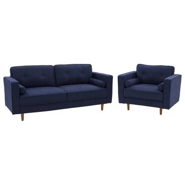 CorLiving Mulberry 2-Piece Living Room Set in Navy Blue, , large