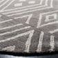 Safavieh Micro-Loop Southwestern 5" Round Grey and Ivory Area Rug, , large