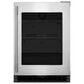 KitchenAid 5.2 Cu. Ft. Undercounter Refrigerator with Glass Door and Right Hinge in Black and Stainless Steel, , large