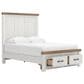 Ashley Savonport Full Storage Bed with Dresser Chest and Nightstand in White and Brown, , large