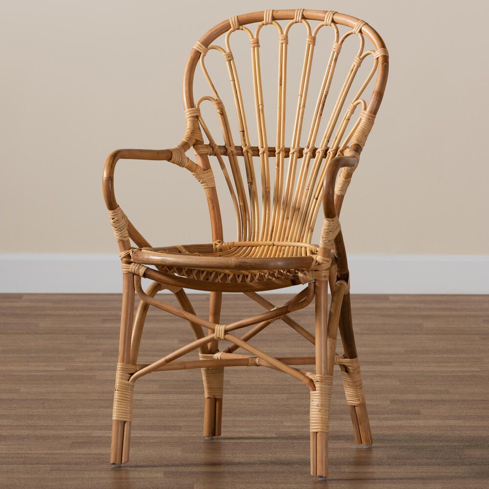 Baxton Studio Sheraton Arm Chair in Natural, , large