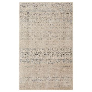 Feizy Rugs Camellia Oriental 4"3" x 6"3" Ivory and Gray Area Rug, , large