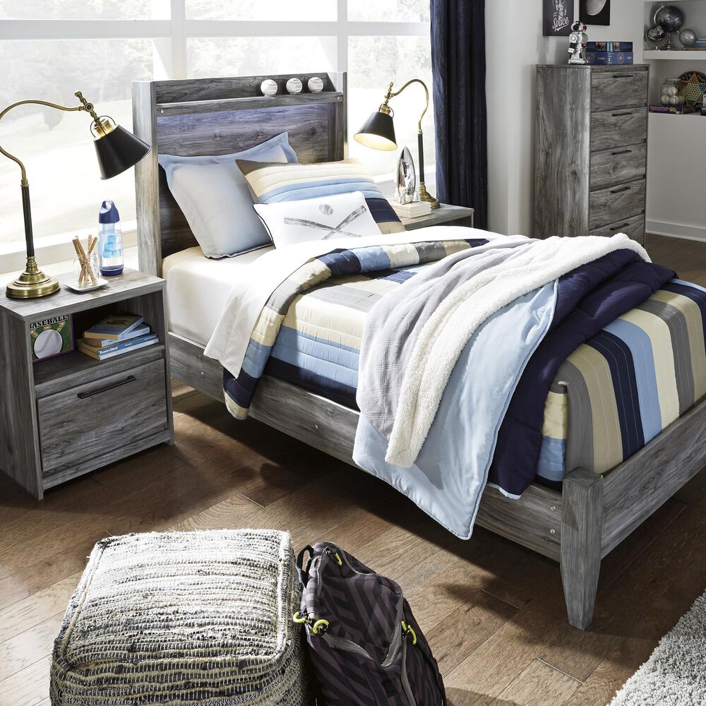 Ashley Baystorm 3-Piece Twin Panel Bed Set in Gray, , large