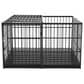 HOMLUX 61" Extra Large Heavy Duty Metal Dog Crate for Large Dogs in Black, , large