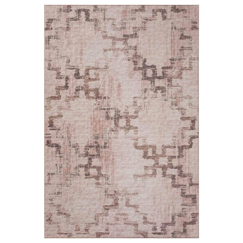 Dalyn Rug Company Sedona Geometric 4" Round Walnut Indoor/Outdoor Area Performance Rug, , large