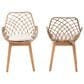Baxton Studio Ballerina Arm Chair in Greywash and Natural Brown (Set of 2), , large
