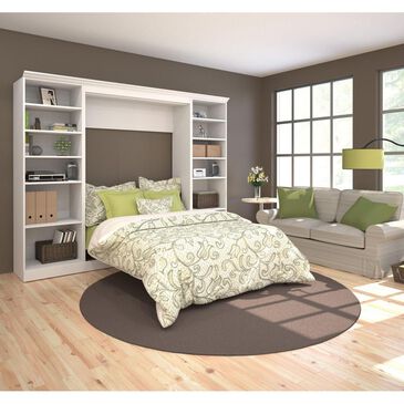 Bestar Versatile 109"" Full Wall Bed Kit in White, , large