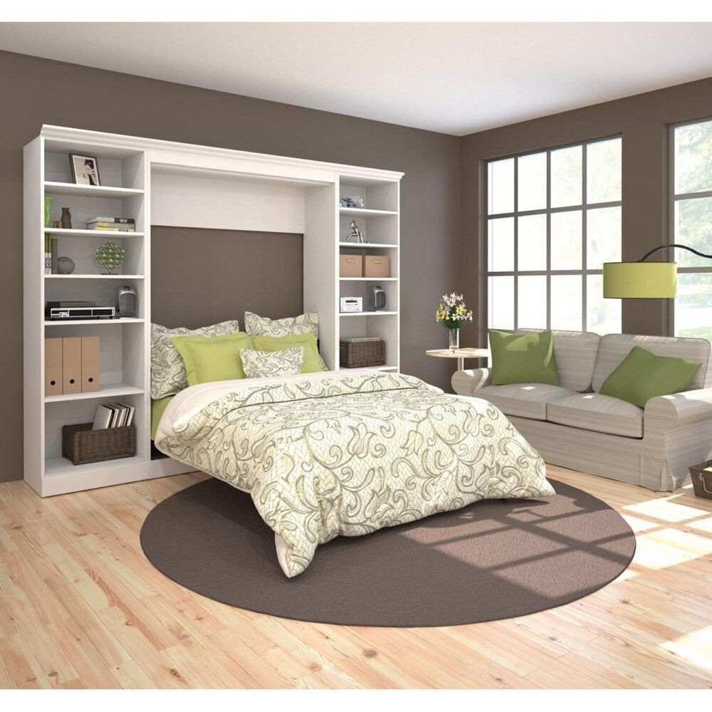 Bestar Versatile 109"" Full Wall Bed Kit in White, , large